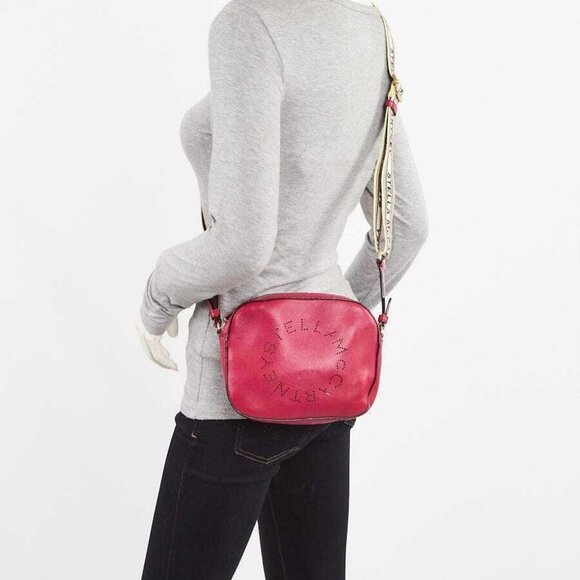 Stella McCartney Red Faux Leather Crossbody Bag